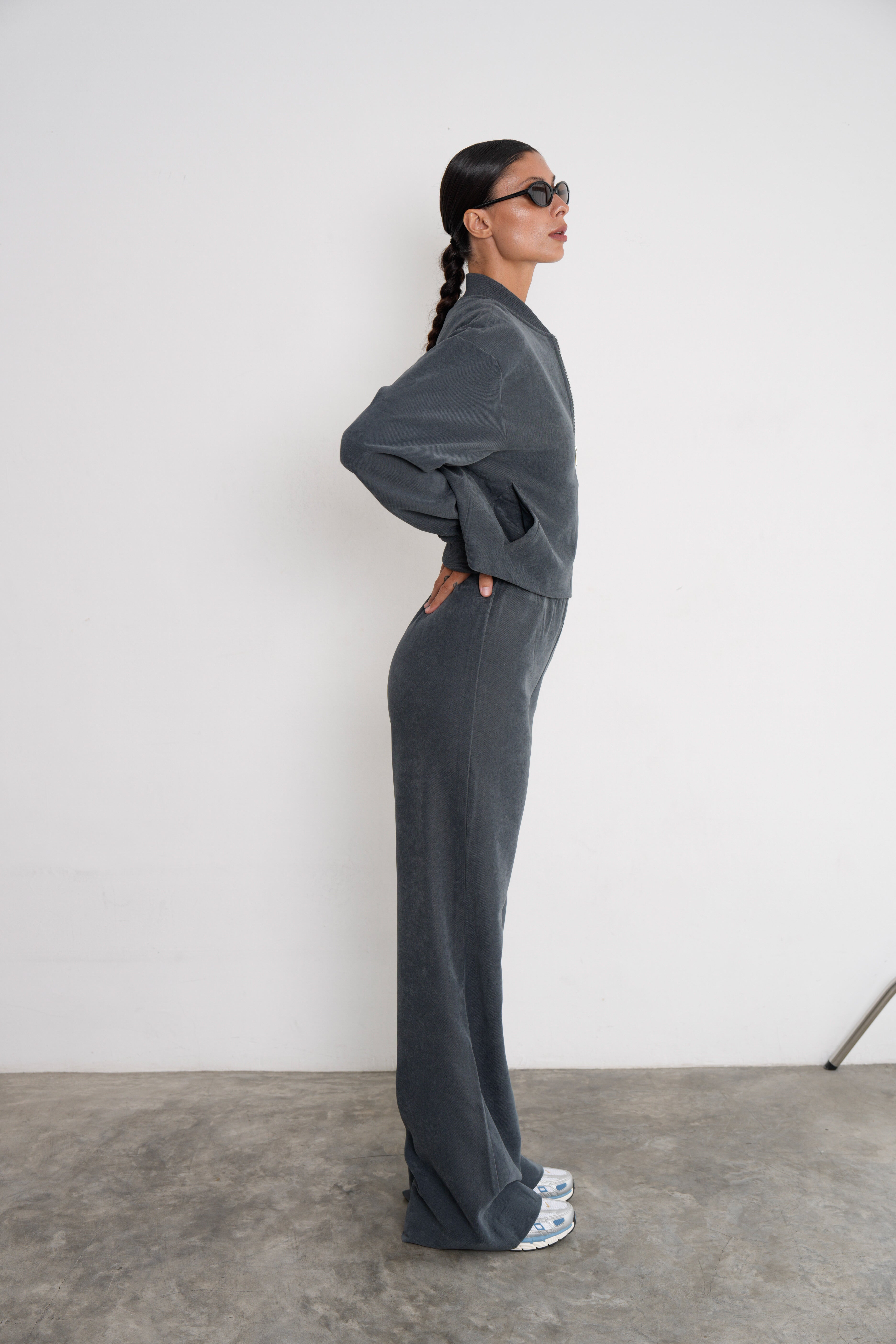 Weiche Suede Tall High Waist Hose