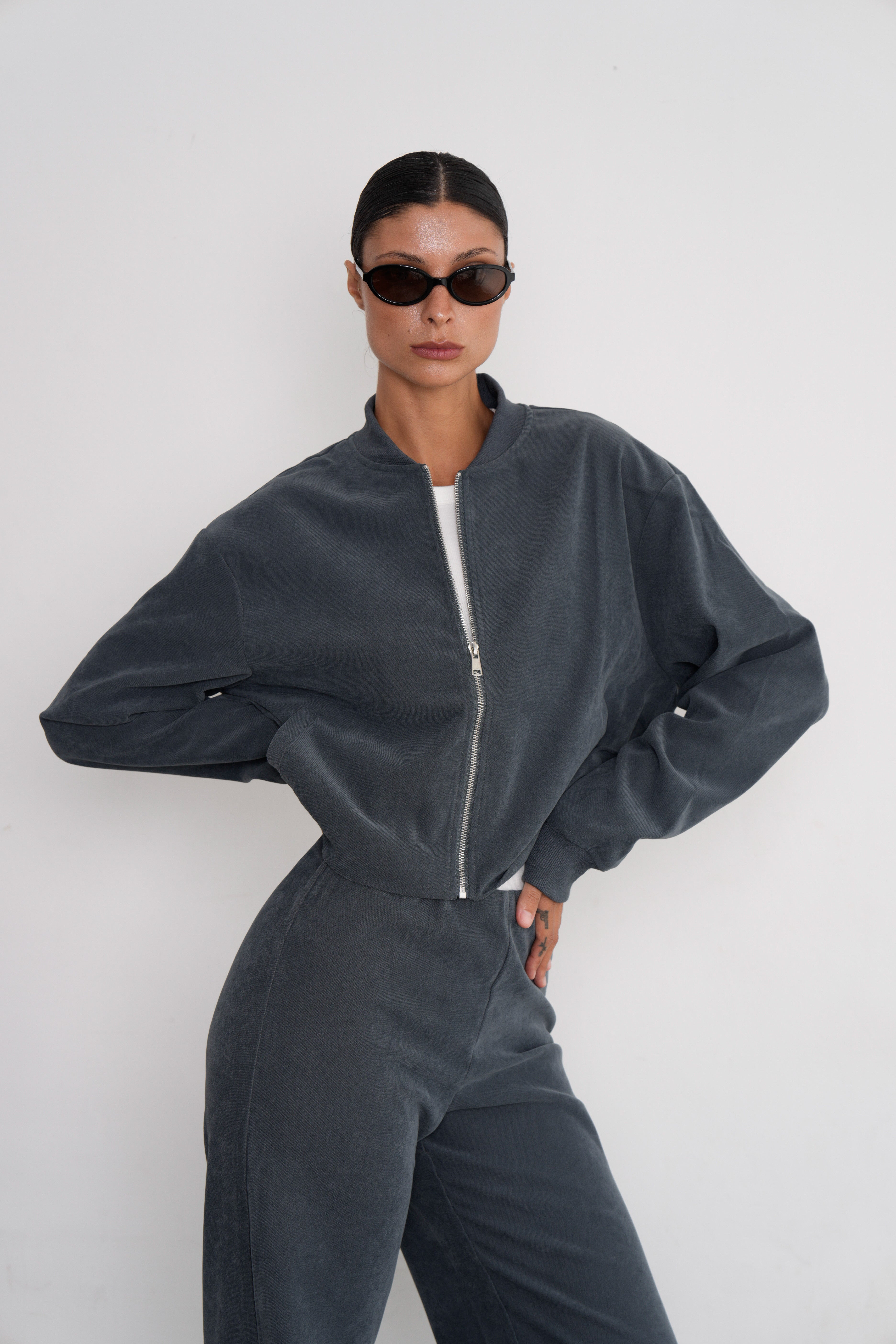 Weiche Suede Tall High Waist Hose