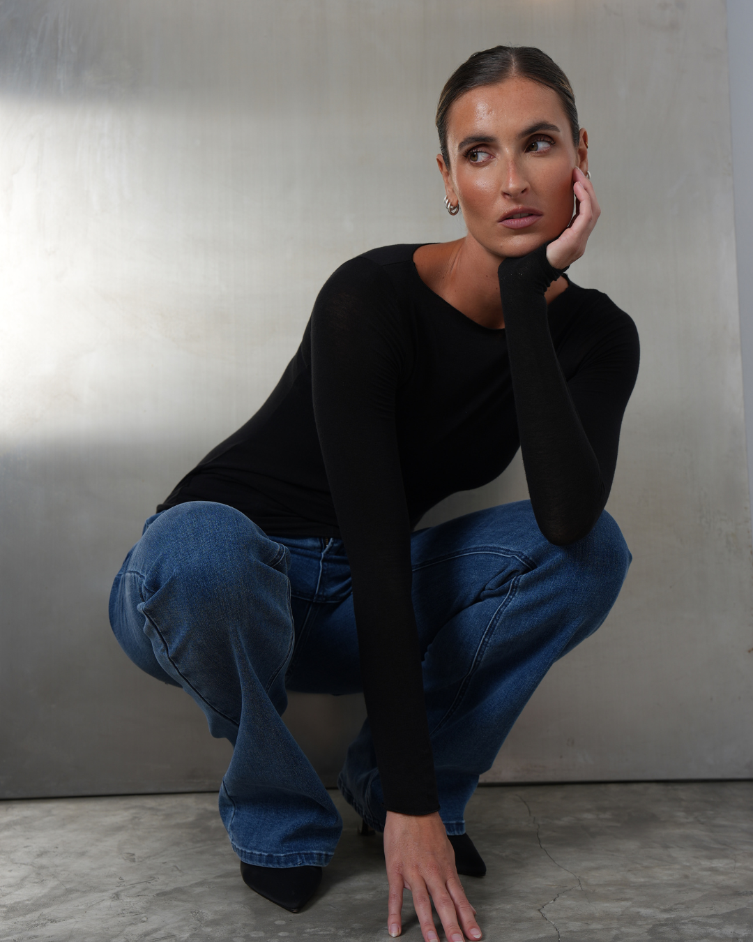 Tall Flared Jeans Medium Blue